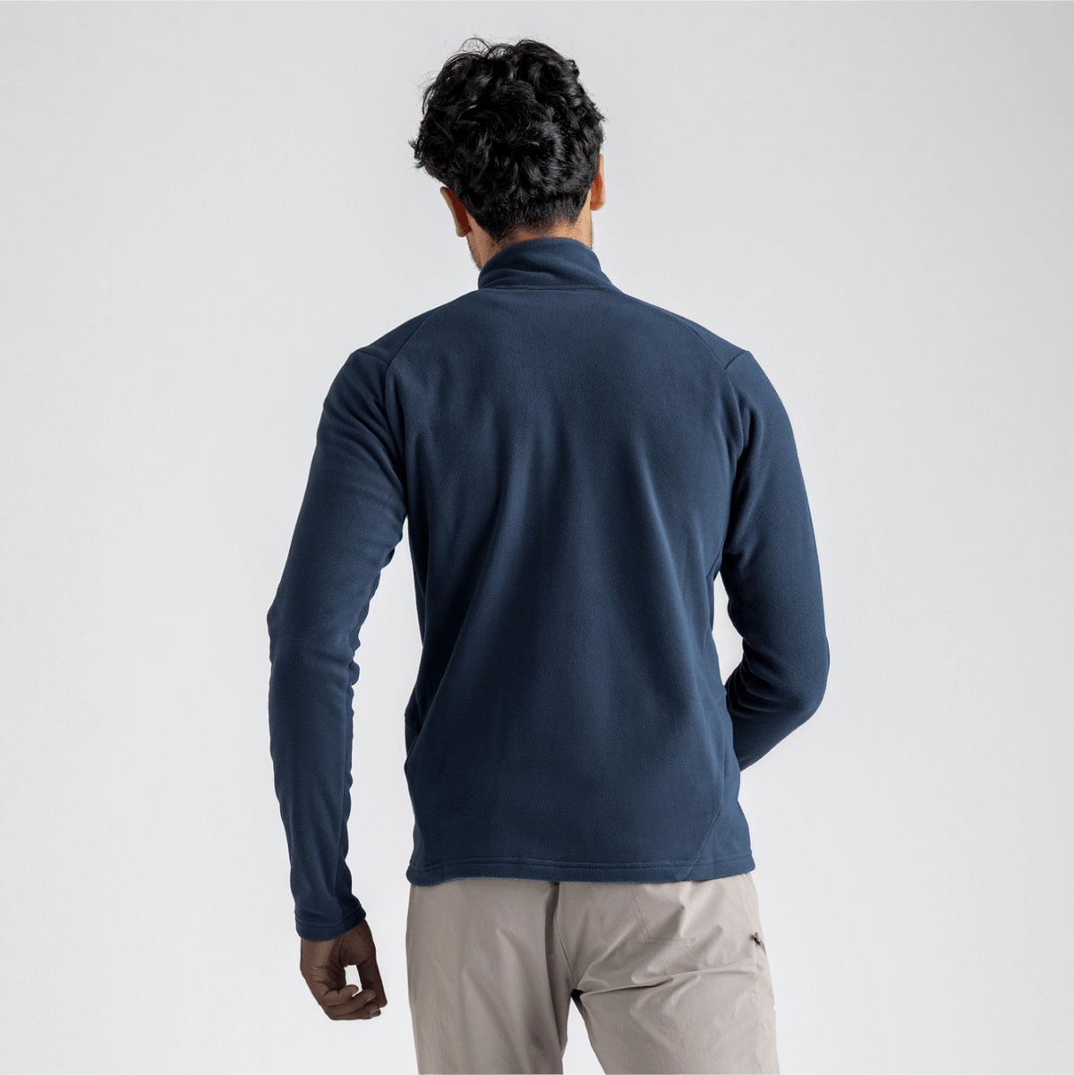 Auro Men's Fleece Zip Top — Dark Navy