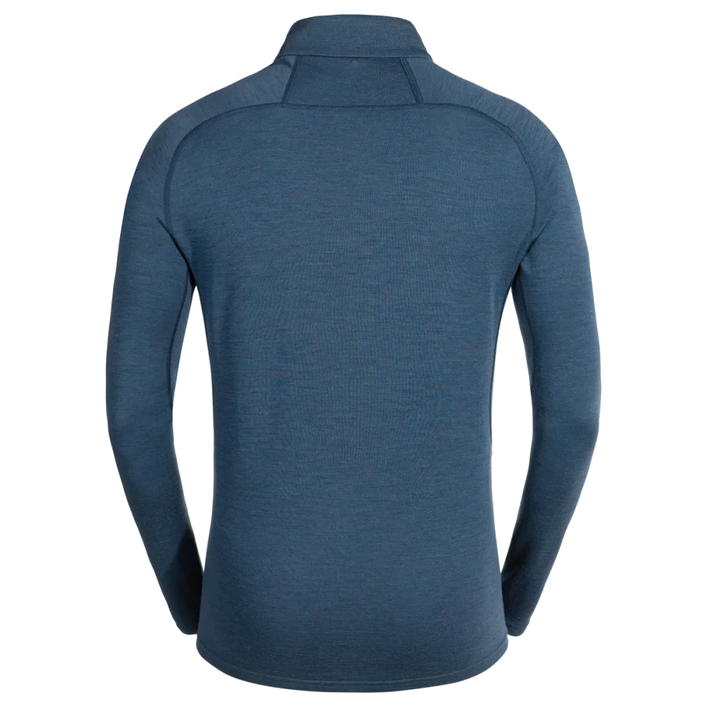 Hejma Men's Merino Zip Top — Blue