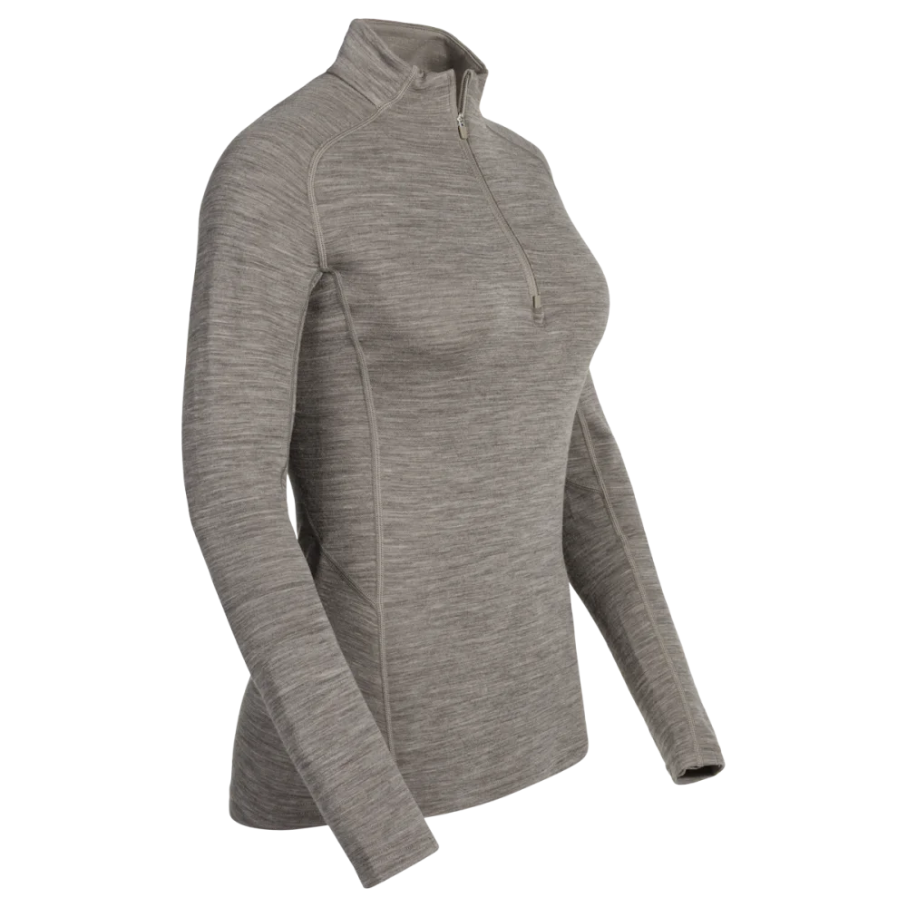 Hejma Women's Merino Zip Top — Taupe Beige