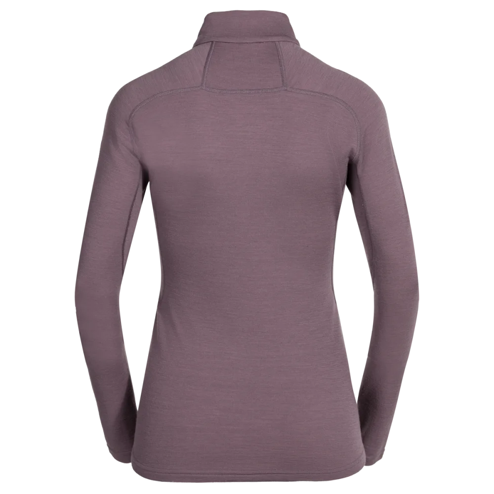 Hejma Women's Merino Zip Top — Grape Mauve