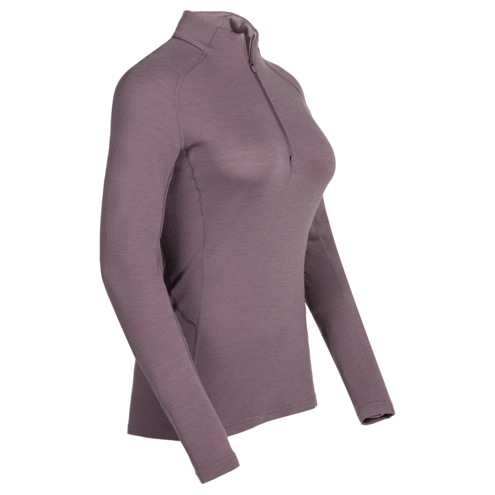 Hejma Women's Merino Zip Top — Grape Mauve