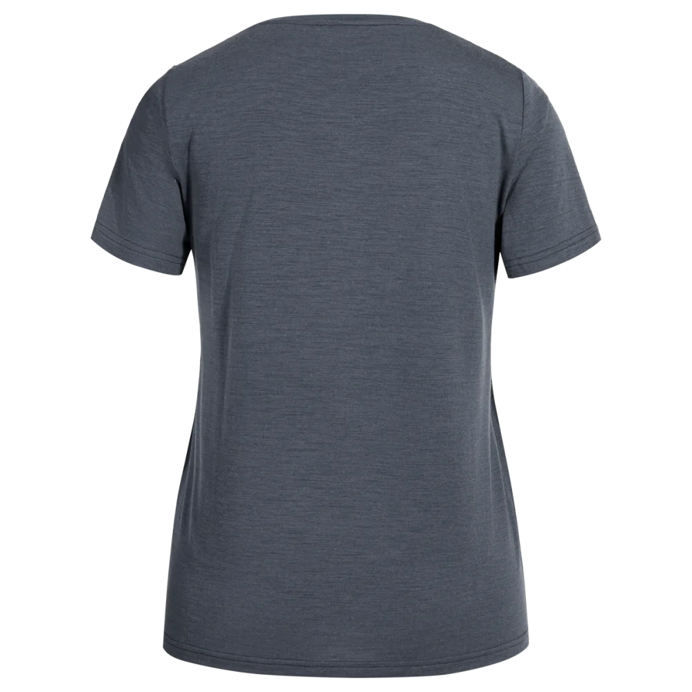 Kora Women's Merino T-shirt — Grey Navy