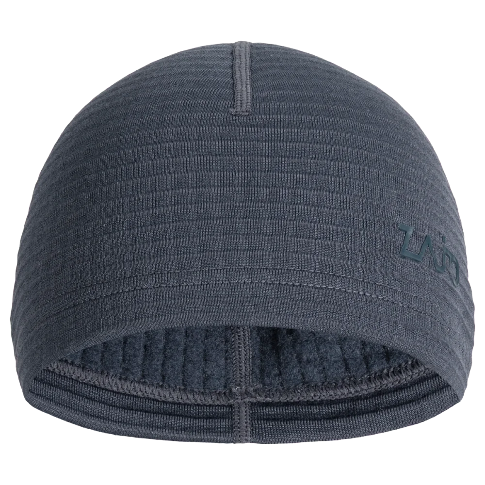 Kovri Merino Grid Beanie — Grey Navy