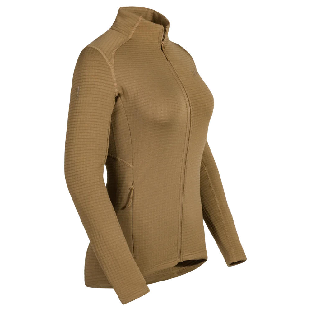 Kovri Women's Merino Grid Jacket — Golden Brown