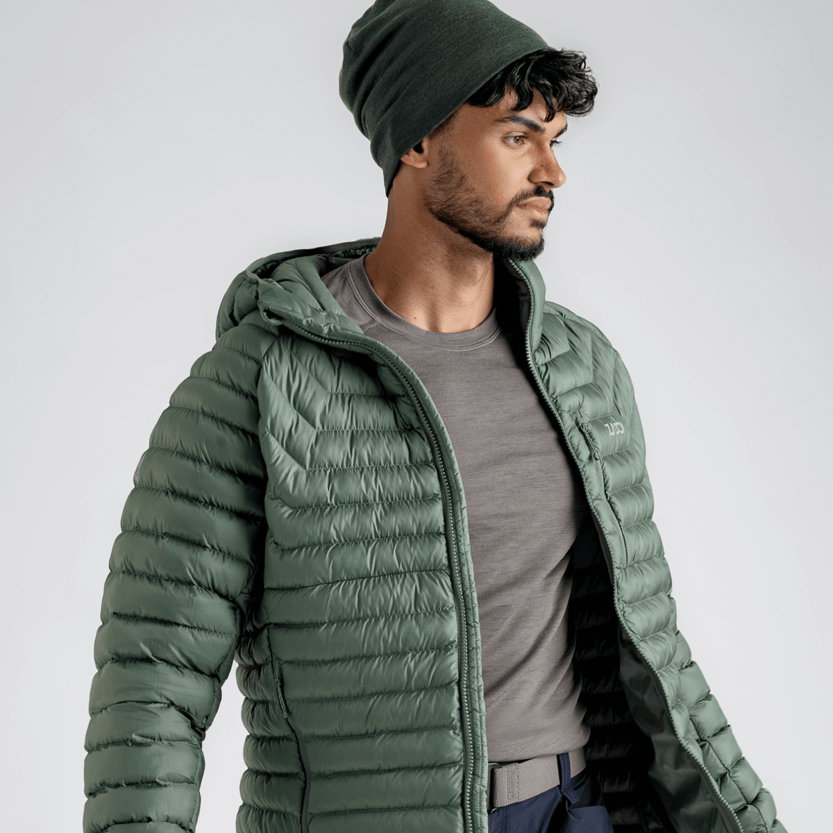 Nubaro Men's Insulated Hooded Jacket — Golden Brown