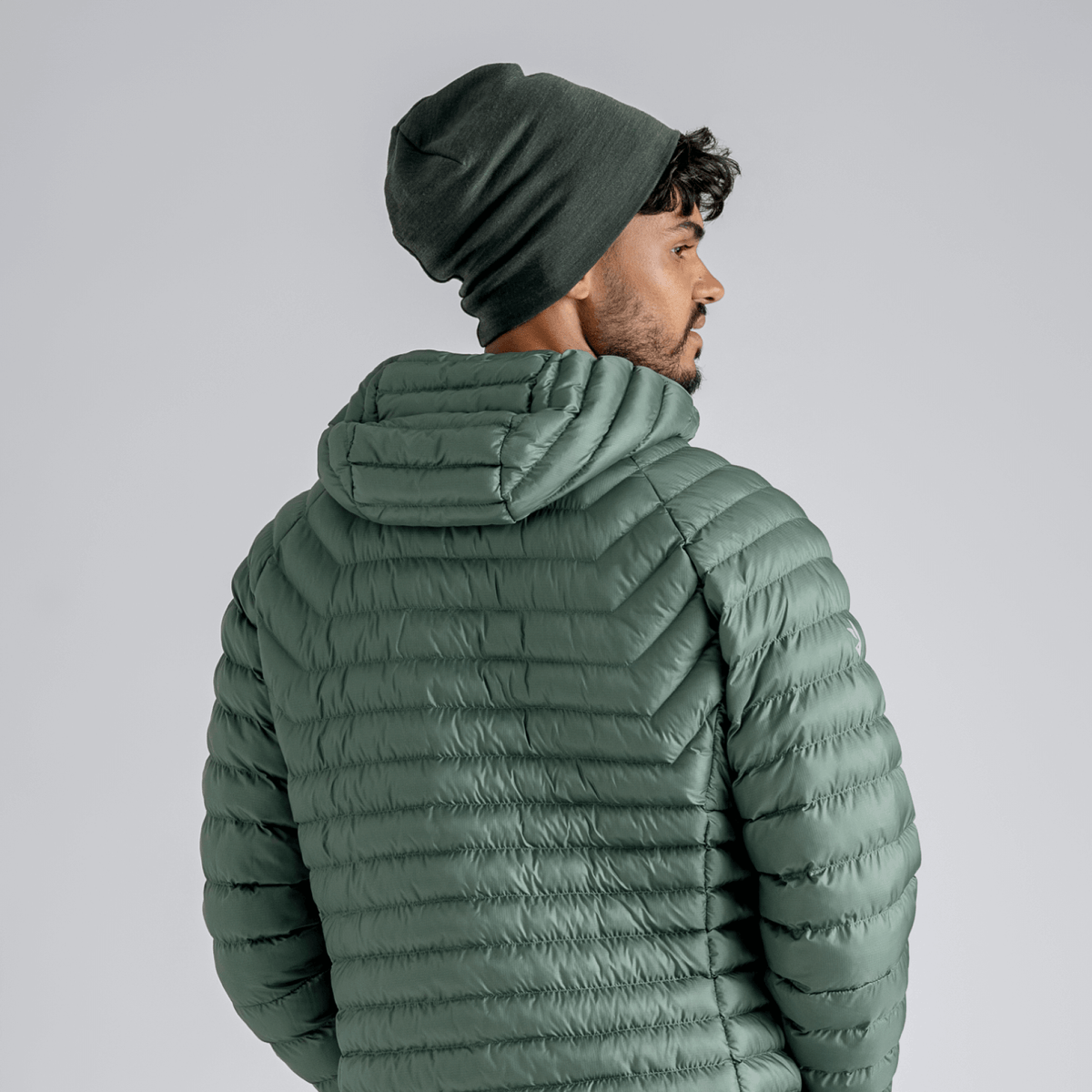 Nubaro Men's Insulated Hooded Jacket — Sage Green
