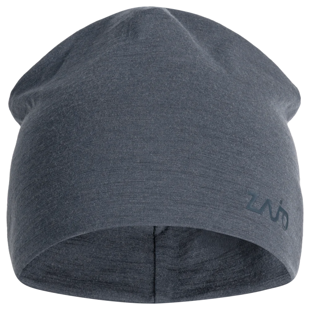 Senti Merino Beanie — Grey Navy