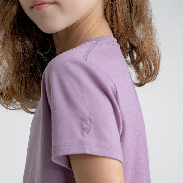 Amo Kid's Merino T-shirt — Iced Mauve