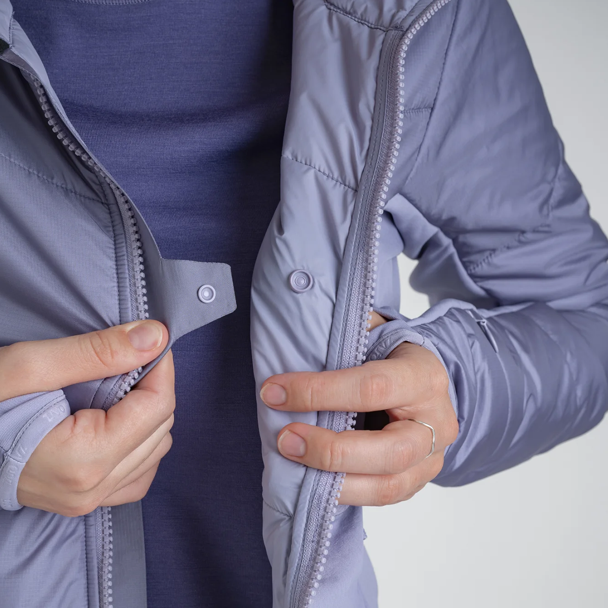 Spiro Women's Insulated Hybrid Jacket — Dove Grey