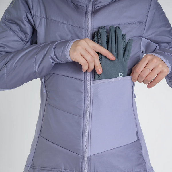 Spiro Women's Insulated Hybrid Jacket — Burned Red