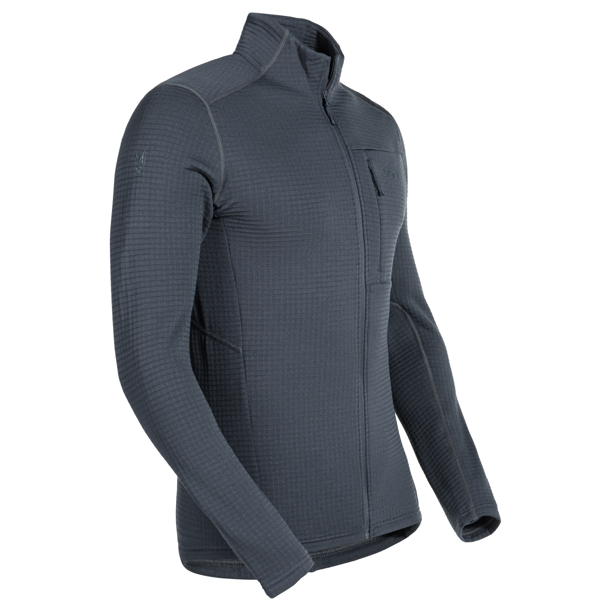 Kovri Men's Merino Grid Jacket — Grey Navy