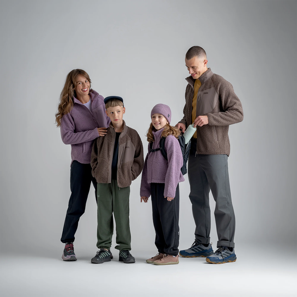 Palpo Kid's Pile Fleece Cropped Jacket — Cocoa Brown
