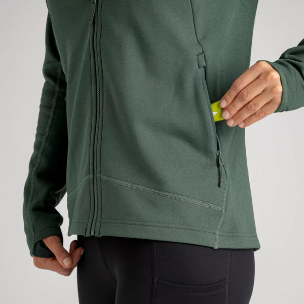 Amiko Women's Fleece Hooded Jacket — Golden Brown