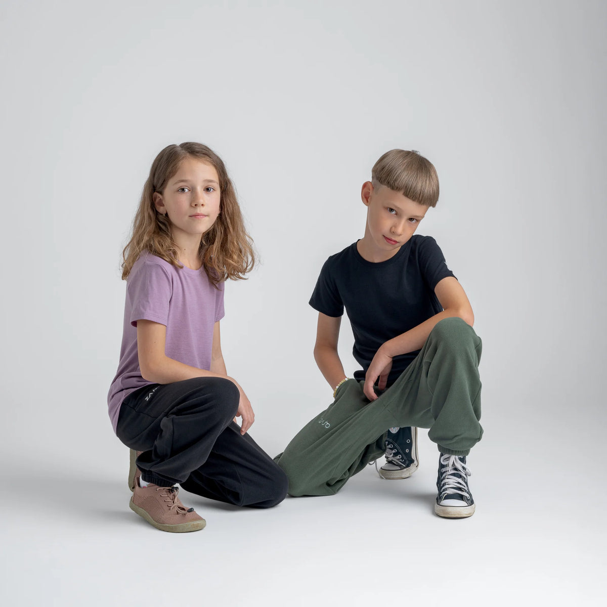 Amo Kid's Merino T-shirt — Iced Mauve