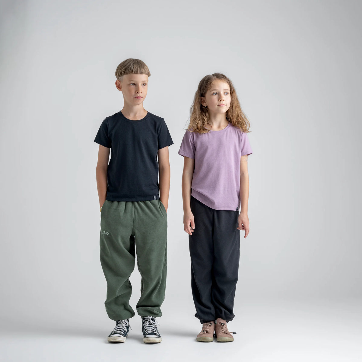 Amo Kid's Merino T-shirt — Iced Mauve