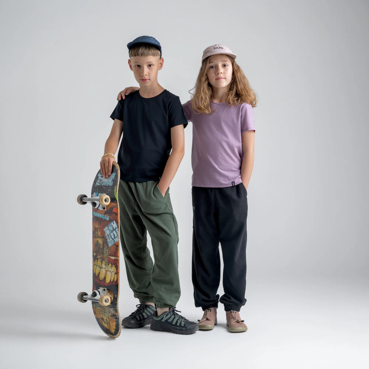 Amo Kid's Merino T-shirt — Iced Mauve