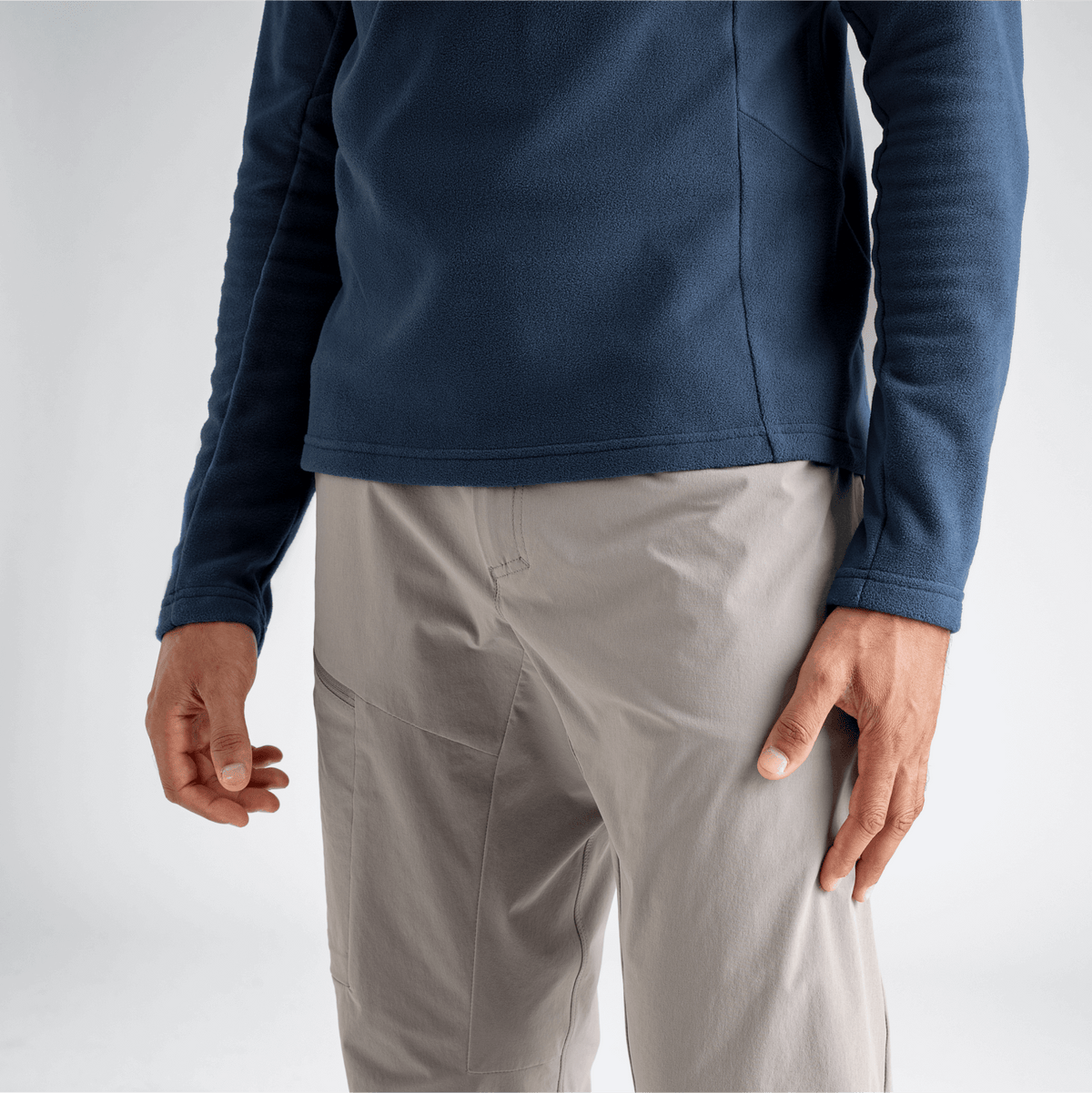 Auro Men's Fleece Zip Top — Golden Brown