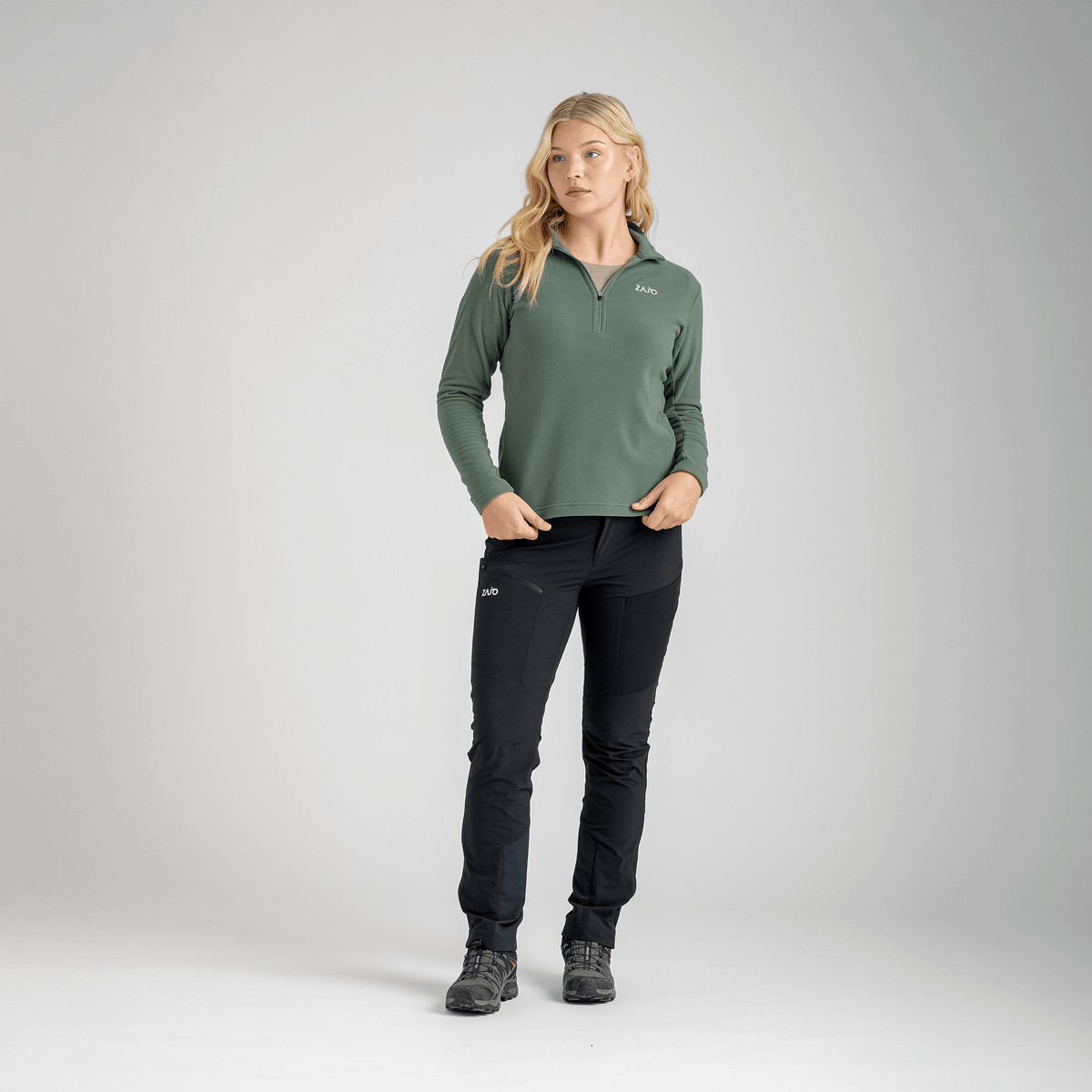 Auro Women's Fleece Zip Top — Light Beige