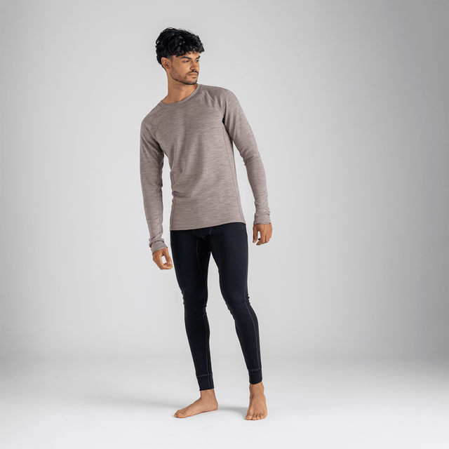 Hejma Men's Merino Longsleeve — Taupe Beige