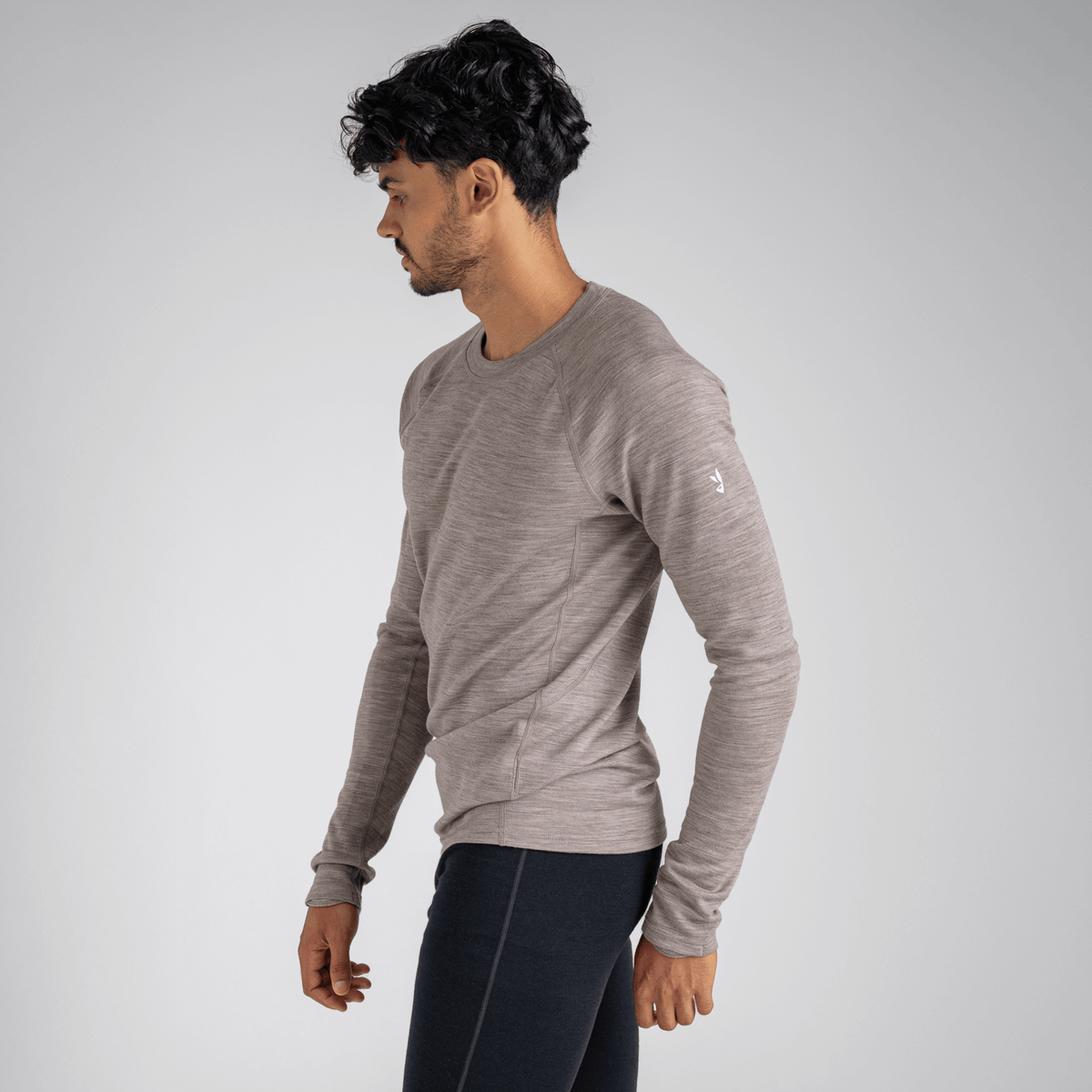 Hejma Men's Merino Longsleeve — Taupe Beige