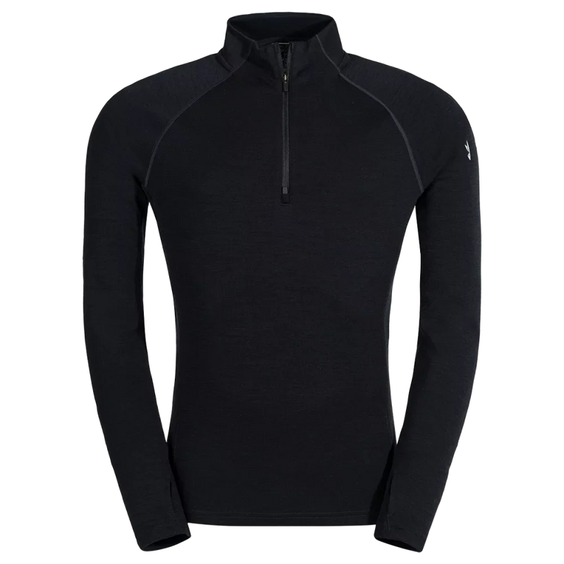 Hejma Men's Merino Zip Top — Black