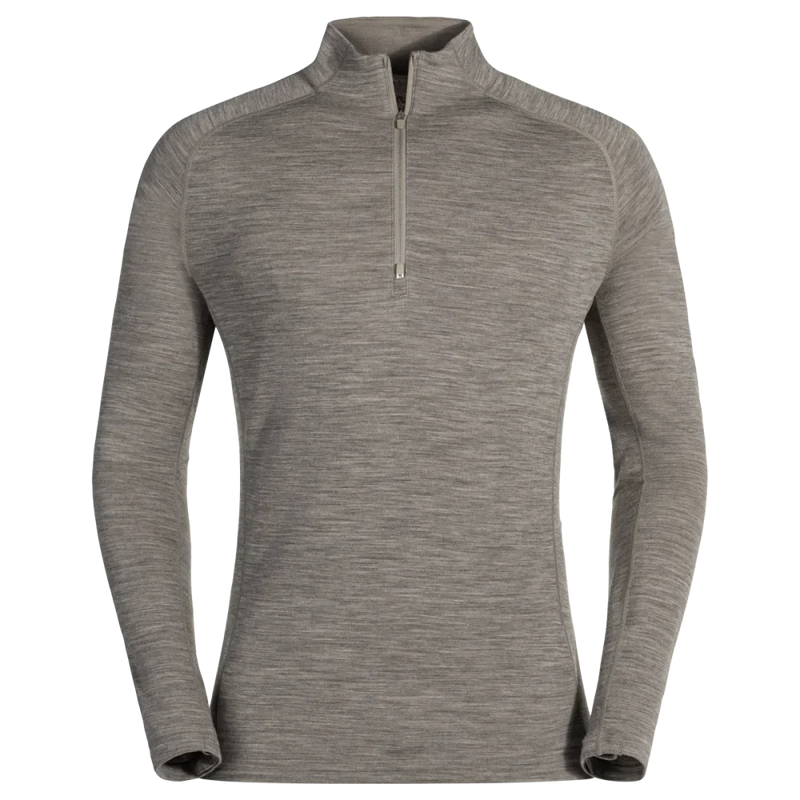 Hejma Men's Merino Zip Top — Taupe Beige
