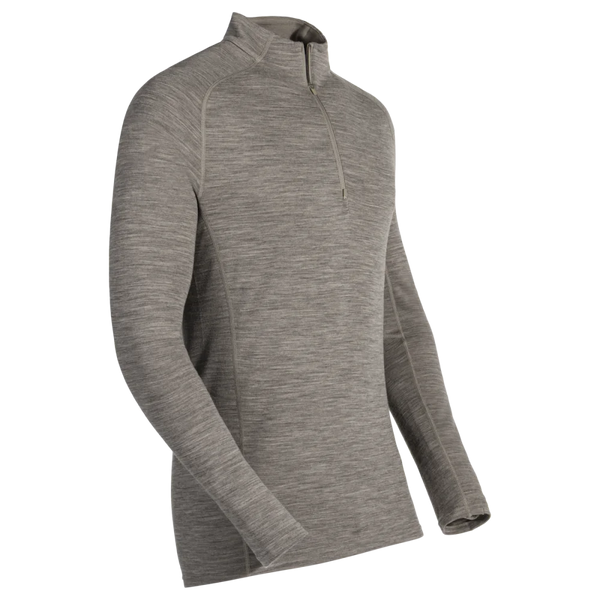 Hejma Men's Merino Zip Top — Taupe Beige