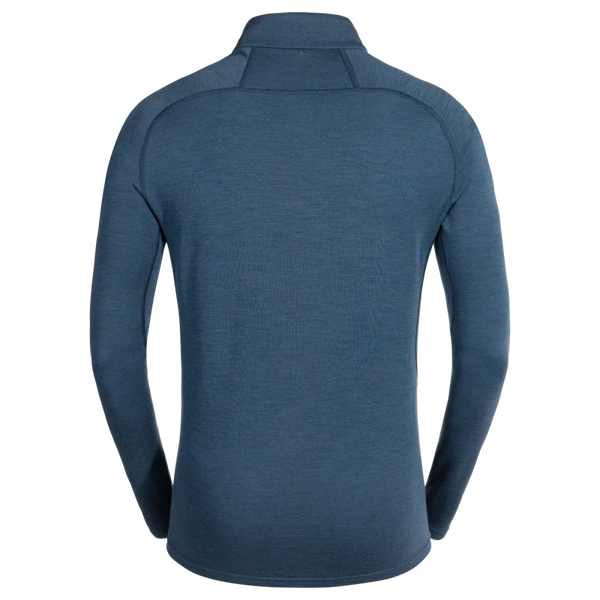 Hejma Men's Merino Zip Top — Blue