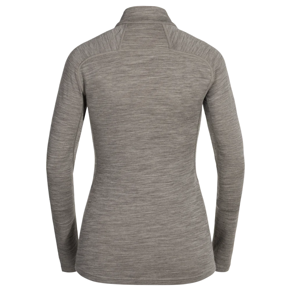 Hejma Women's Merino Zip Top — Taupe Beige