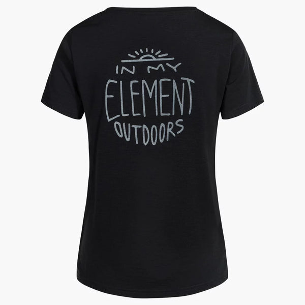 Kora Women's Merino T-shirt — Black Element