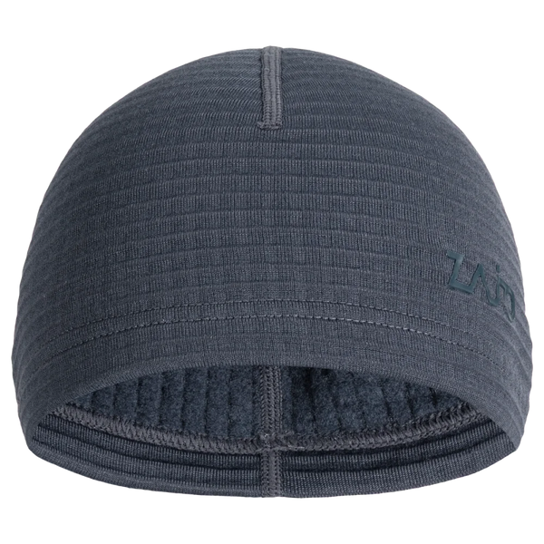 Kovri Merino Grid Beanie — Grey Navy