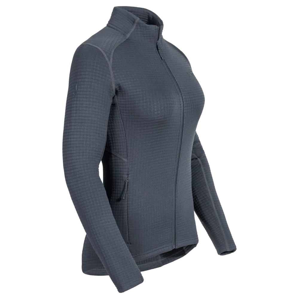 Kovri Women's Merino Grid Jacket — Grey Navy
