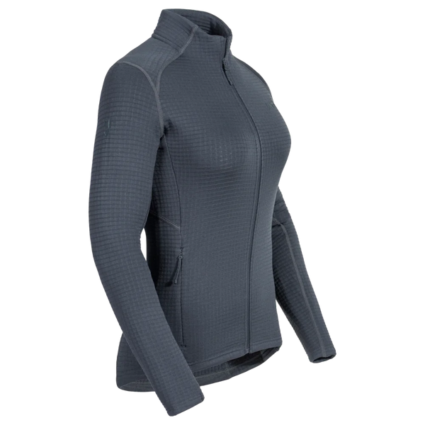 Kovri Women's Merino Grid Jacket — Grey Navy