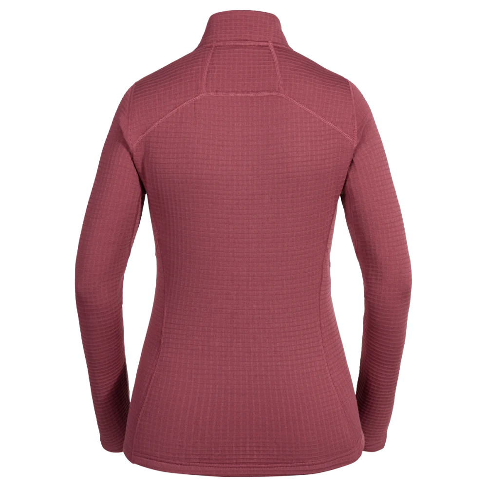 Kovri Women's Merino Grid Jacket — Earth Red