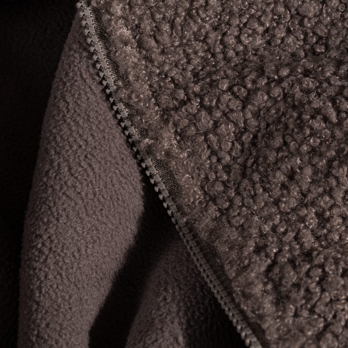 Palpo Kid's Pile Fleece Cropped Jacket — Cocoa Brown