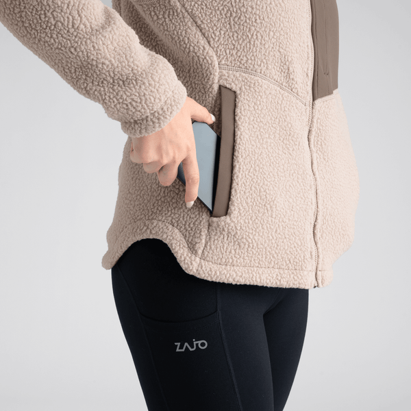 Palpo Women's Pile Fleece Jacket — Cocoa Brown