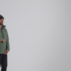Nubaro Men's Insulated Hooded Jacket — Earth Red