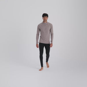 Hejma Men's Merino Zip Top — Dark Green