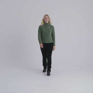 Auro Women's Fleece Zip Top — Sage Green