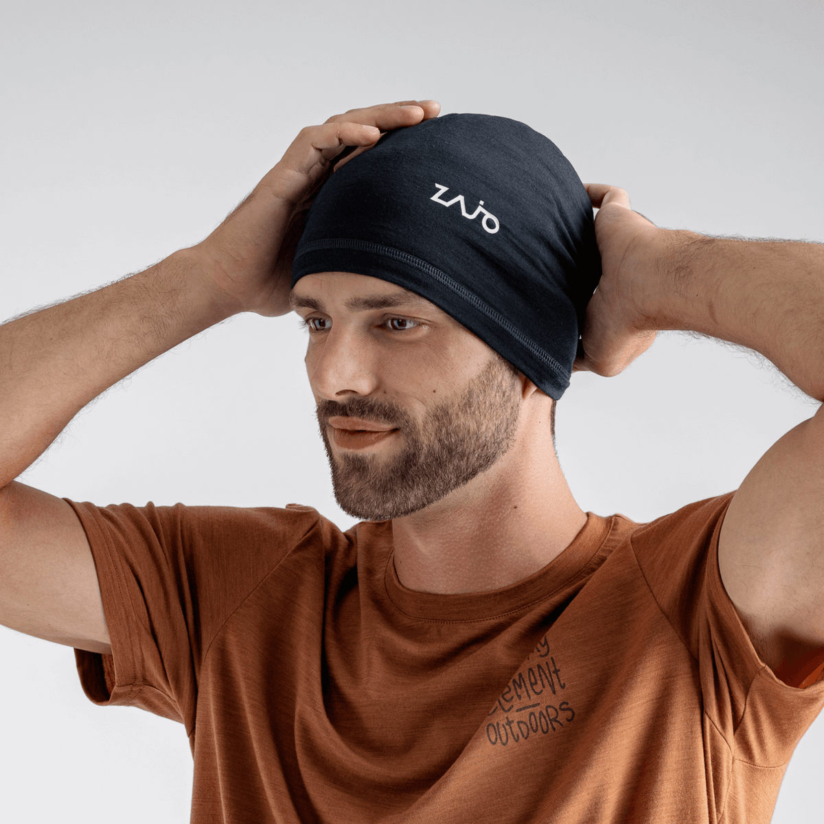 Senti Merino Neckwarmer — Grey Navy